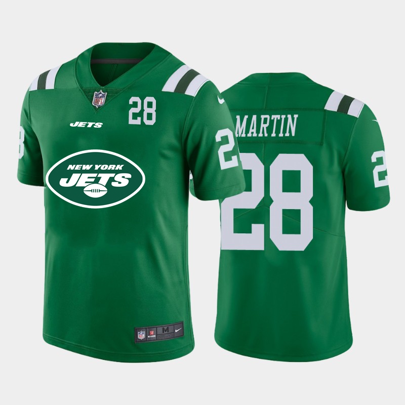 New York Jets #28 Curtis Martin Green Men's Big Team Logo Player Vapor Limited Jersey cheap jerseys for sale - CheapJerseys.Shop