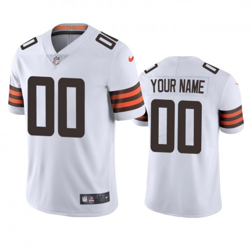 Cleveland Browns Custom Men's White 2020 Vapor Limited Jersey cheap jerseys for sale - CheapJerseys.Shop