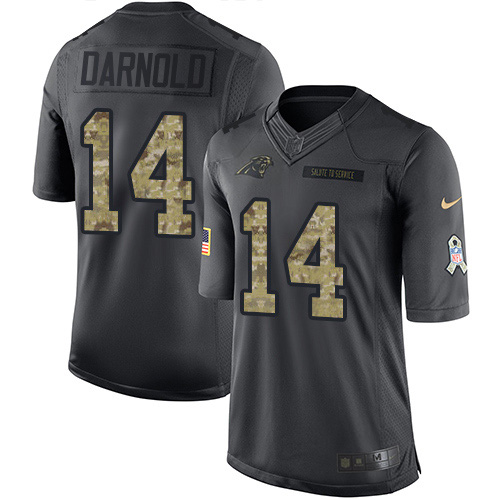 Panthers #14 Sam Darnold Black Men's Stitched Limited 2016 Salute To Service Jersey cheap jerseys for sale - CheapJerseys.Shop