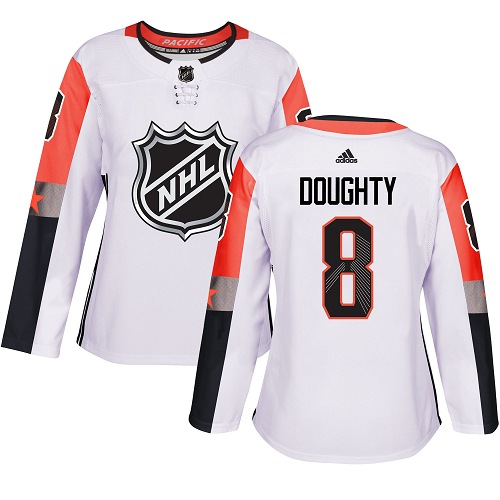Los Angeles Kings #8 Drew Doughty White 2018 All-Star Pacific Division Authentic Women's Stitched Jersey Womens cheap jerseys for sale - CheapJerseys.Shop