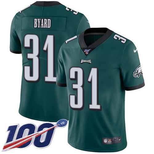 Eagles #31 Kevin Byard Green Team Color Men's Stitched 100th Season Vapor Untouchable Limited Jersey cheap jerseys for sale - CheapJerseys.Shop