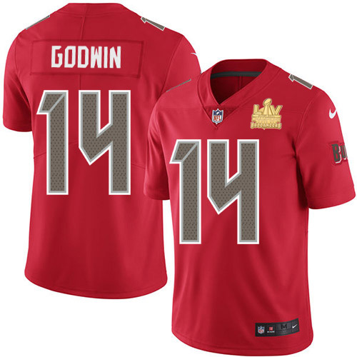 Buccaneers #14 Chris Godwin Red Men's Super Bowl LV Champions Patch Stitched Limited Rush Jersey cheap jerseys for sale - CheapJerseys.Shop