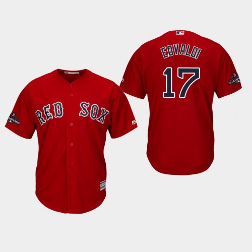 Boston Red Sox #17 Nathan Eovaldi Red New Cool Base 2018 World Series Champions Stitched Jersey Men's cheap jerseys for sale - CheapJerseys.Shop