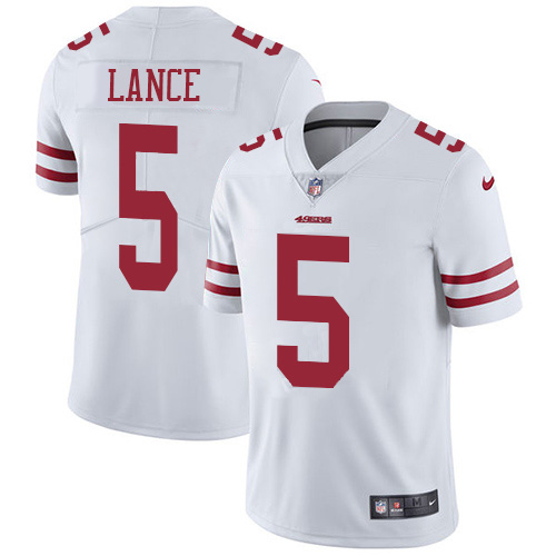 San Francisco 49ers #5 Trey Lance White Youth Stitched Vapor Untouchable Limited Jersey cheap jerseys for sale - CheapJerseys.Shop