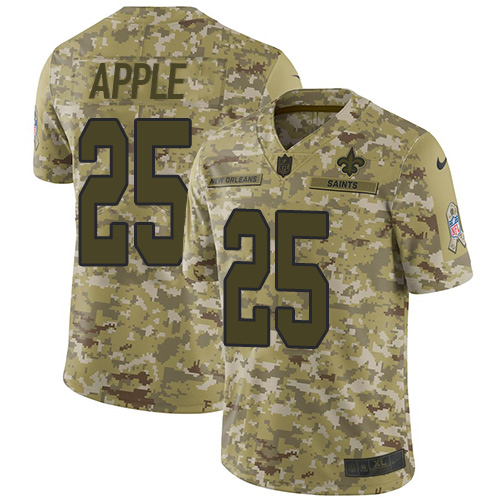 New Orleans Saints #25 Eli Apple Camo Men's Stitched Limited 2018 Salute To Service Jersey Men's cheap jerseys for sale - CheapJerseys.Shop