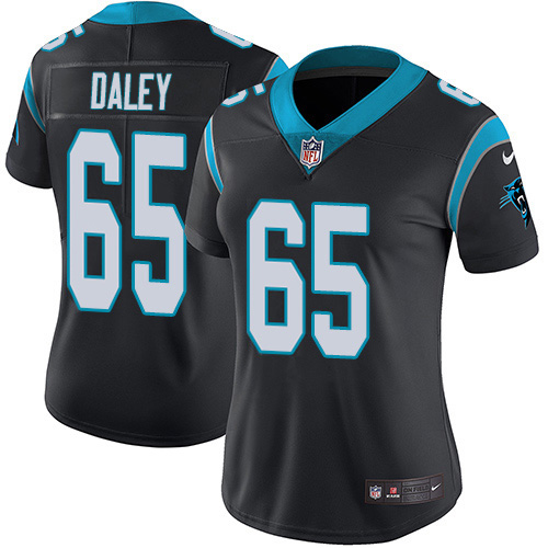 Carolina Panthers #65 Dennis Daley Black Team Color Women's Stitched Vapor Untouchable Limited Jersey Womens cheap jerseys for sale - CheapJerseys.Shop