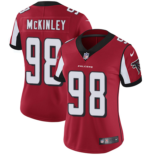 Atlanta Falcons #98 Takkarist McKinley Red Team Color Women's Stitched Vapor Untouchable Limited Jersey Womens cheap jerseys for sale - CheapJerseys.Shop