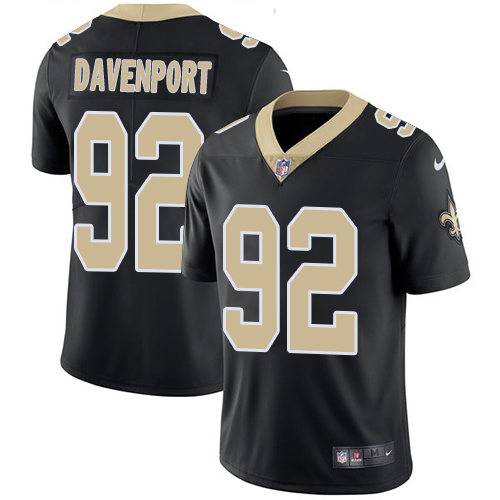 New Orleans Saints #92 Marcus Davenport Black Team Color Men's Stitched Vapor Untouchable Limited Jersey Men's cheap jerseys for sale - CheapJerseys.Shop