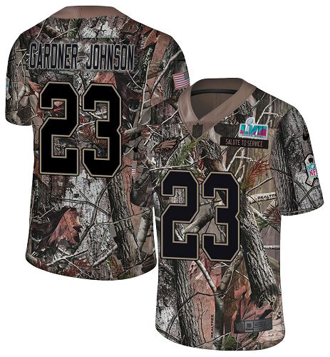 Eagles #23 C.J. Gardner-Johnson Camo Super Bowl LVII Patch Men's Stitched Limited Rush Realtree Jersey cheap jerseys for sale - CheapJerseys.Shop