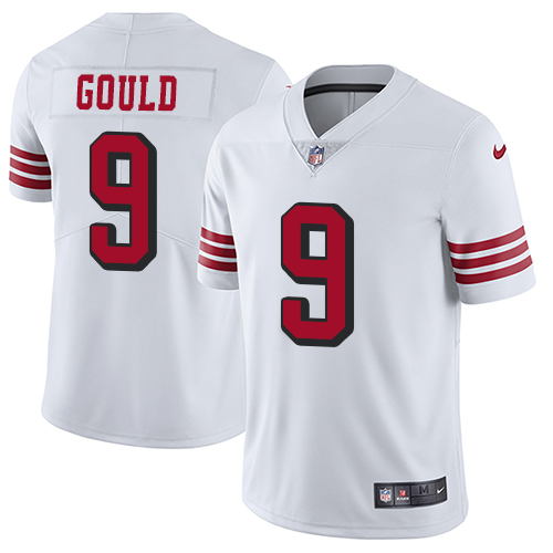 San Francisco 49ers #9 Robbie Gould White Rush Men's Stitched Vapor Untouchable Limited Jersey Men's cheap jerseys for sale - CheapJerseys.Shop