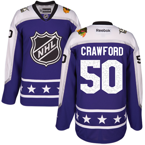 Chicago Blackhawks #50 Corey Crawford Purple 2017 All-Star Central Division Stitched Jersey Men's cheap jerseys for sale - CheapJerseys.Shop