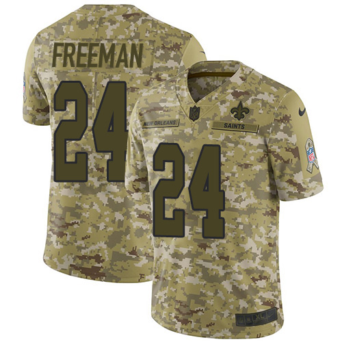 New Orleans Saints #24 Devonta Freeman Camo Youth Stitched Limited 2018 Salute To Service Jersey Youth cheap jerseys for sale - CheapJerseys.Shop