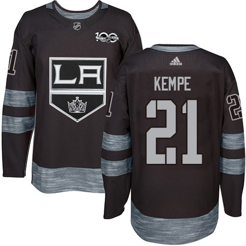 Los Angeles Kings #21 Mario Kempe Black 1917-2017 100th Anniversary Stitched Jersey Men's cheap jerseys for sale - CheapJerseys.Shop