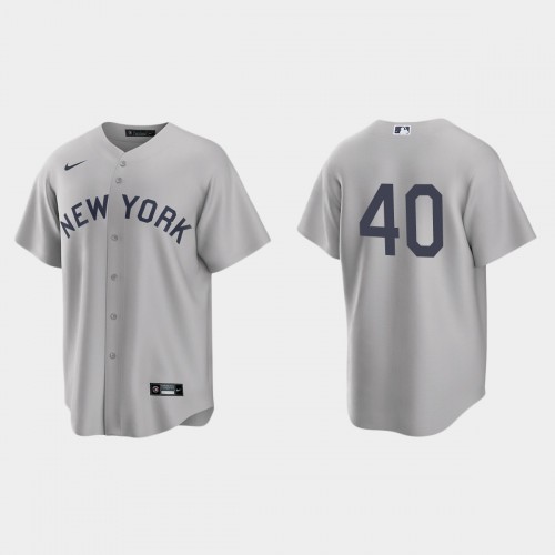 New York New York Yankees #40 Luis Severino Men's Gray 2021 Field of Dreams Game Jersey Men's cheap jerseys for sale - CheapJerseys.Shop