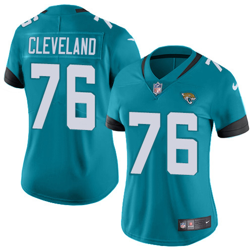 Jaguars #76 Ezra Cleveland Teal Green Alternate Women's Stitched Vapor Untouchable Limited Jersey cheap jerseys for sale - CheapJerseys.Shop