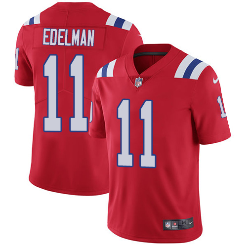 Patriots #11 Julian Edelman Red Alternate Men's Stitched Vapor Untouchable Limited Jersey cheap jerseys for sale - CheapJerseys.Shop