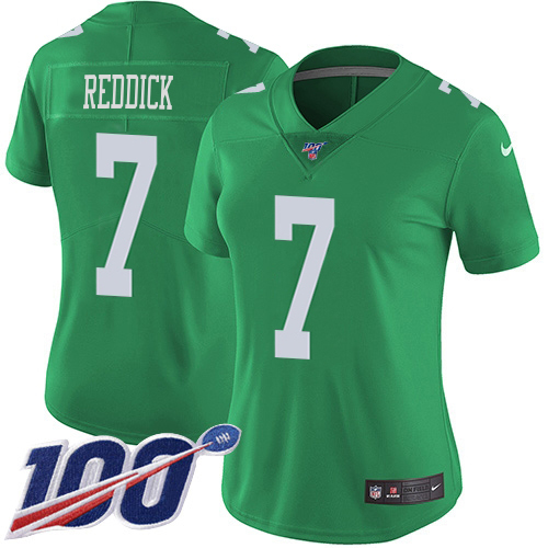Eagles #7 Haason Reddick Green Women's Stitched Limited Rush 100th Season Jersey cheap jerseys for sale - CheapJerseys.Shop