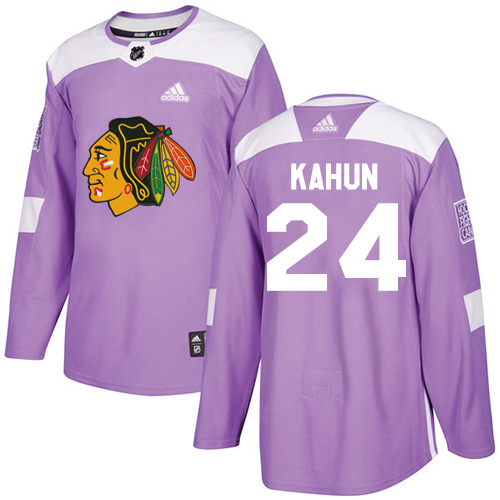 Chicago Blackhawks #24 Dominik Kahun Purple Authentic Fights Cancer Stitched Jersey Men's cheap jerseys for sale - CheapJerseys.Shop