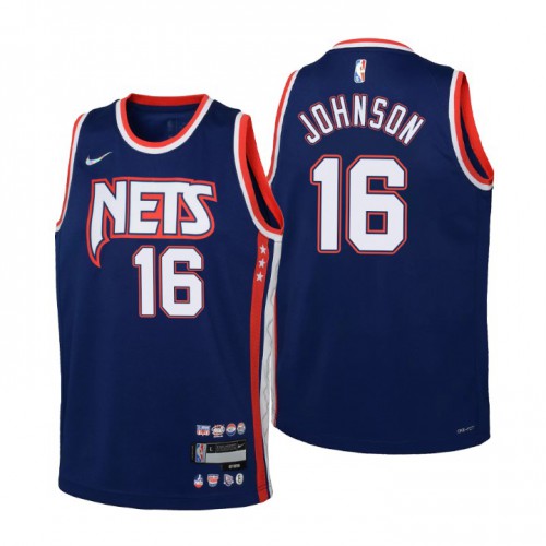 Brooklyn Brooklyn Nets #16 James Johnson Youth Navy 2021/22 Swingman Jersey - City Edition Youth cheap jerseys for sale - CheapJerseys.Shop