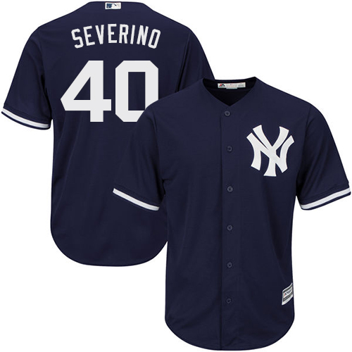 New York Yankees #40 Luis Severino Navy Blue New Cool Base Stitched Jersey Men's cheap jerseys for sale - CheapJerseys.Shop