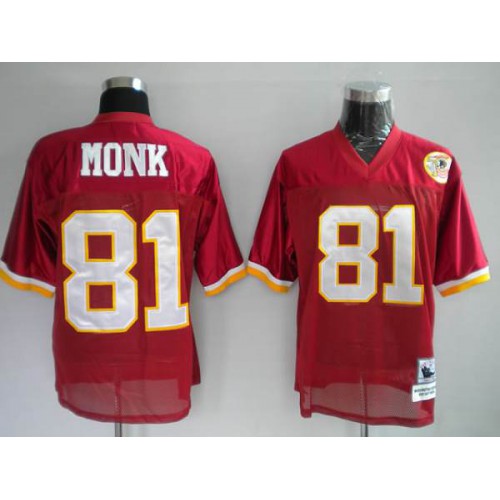 Mitchell and Ness Washington Commanders #81 Art Monk Stitched Red 50TH Anniversary Jersey Men's cheap jerseys for sale - CheapJerseys.Shop