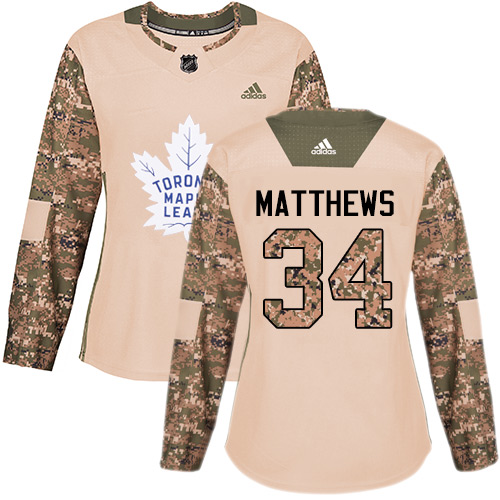 Maple Toronto Maple Leafs #34 Auston Matthews Camo Authentic 2017 Veterans Day Women's Stitched Jersey Womens cheap jerseys for sale - CheapJerseys.Shop