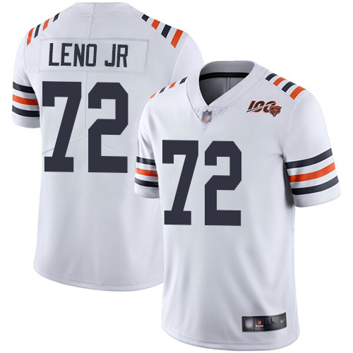 Chicago Bears #72 Charles Leno Jr White Alternate Men's Stitched Vapor Untouchable Limited 100th Season Jersey Men's cheap jerseys for sale - CheapJerseys.Shop