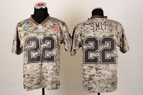 Cowboys #22 Emmitt Smith Camo Men's Stitched New Elite USMC Jersey cheap jerseys for sale - CheapJerseys.Shop