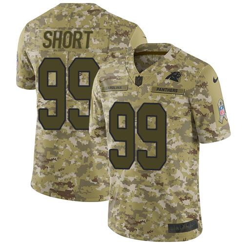 Carolina Panthers #99 Kawann Short Camo Youth Stitched Limited 2018 Salute to Service Jersey Youth cheap jerseys for sale - CheapJerseys.Shop
