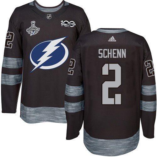 Tampa Bay Lightning #2 Luke Schenn Black 1917-2017 100th Anniversary 2020 Stanley Cup Champions Stitched Jersey Men's cheap jerseys for sale - CheapJerseys.Shop
