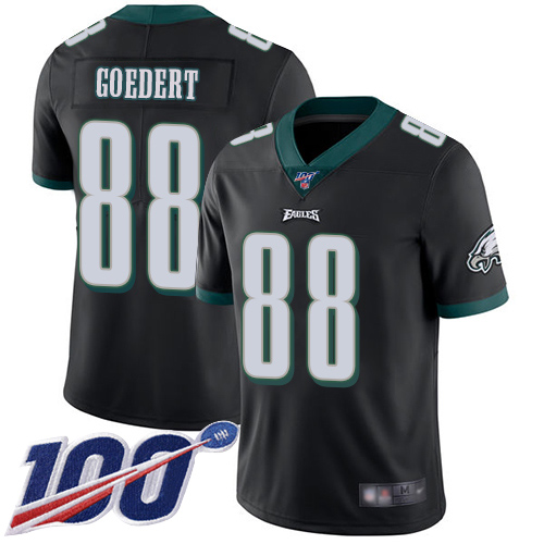 Eagles #88 Dallas Goedert Black Alternate Men's Stitched 100th Season Vapor Limited Jersey cheap jerseys for sale - CheapJerseys.Shop