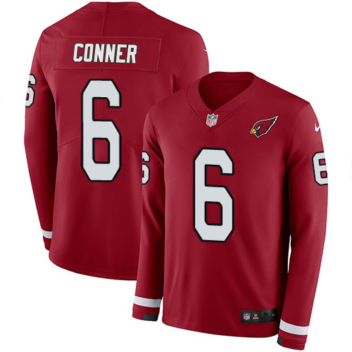 Cardinals #6 James Conner Red Team Color Men's Stitched Limited Therma Long Sleeve Jersey cheap jerseys for sale - CheapJerseys.Shop