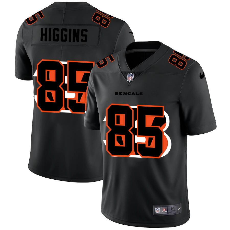Cincinnati Bengals #85 Tee Higgins Men's Team Logo Dual Overlap Limited Jersey Black cheap jerseys for sale - CheapJerseys.Shop