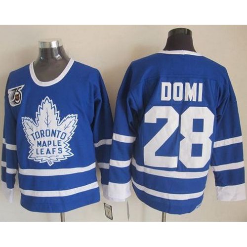 Maple Toronto Maple Leafs #28 Tie Domi Blue 75th CCM Throwback Stitched Jersey Men's cheap jerseys for sale - CheapJerseys.Shop
