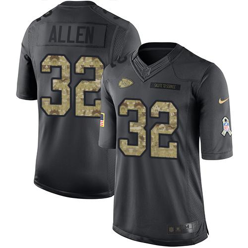 Kansas City Chiefs #32 Marcus Allen Black Men's Stitched Limited 2016 Salute to Service Jersey Men's cheap jerseys for sale - CheapJerseys.Shop