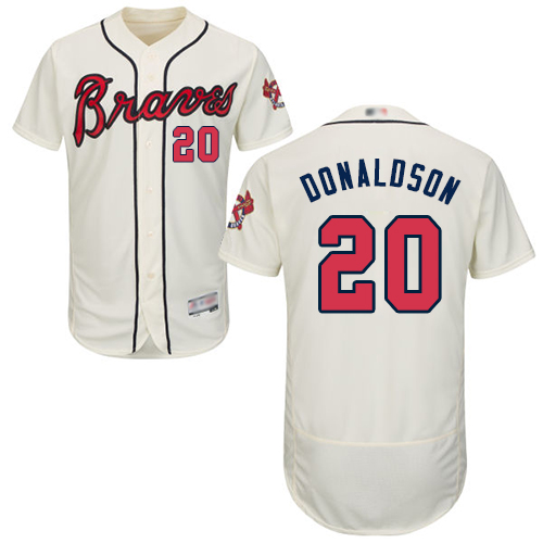 Atlanta Braves #20 Josh Donaldson Cream Flexbase Authentic Collection Stitched Jersey Men's cheap jerseys for sale - CheapJerseys.Shop