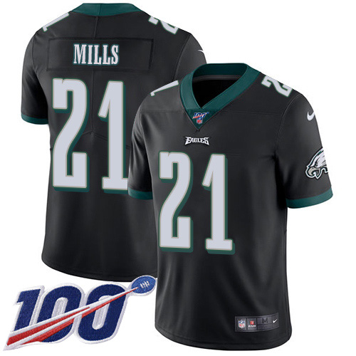 Philadelphia Eagles #21 Jalen Mills Black Alternate Youth Stitched 100th Season Vapor Untouchable Limited Jersey Youth cheap jerseys for sale - CheapJerseys.Shop