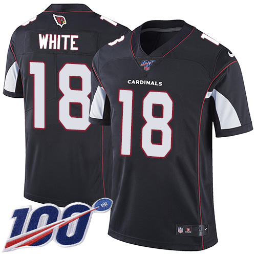 Arizona Cardinals #18 Kevin White Black Alternate Men's Stitched 100th Season Vapor Limited Jersey Men's cheap jerseys for sale - CheapJerseys.Shop