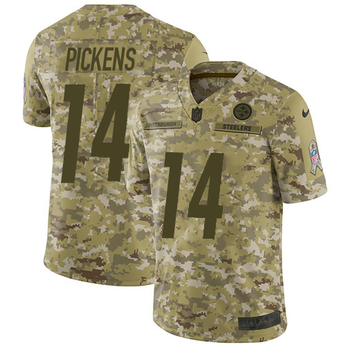 Steelers #14 George Pickens Camo Men's Stitched Limited 2018 Salute To Service Jersey cheap jerseys for sale - CheapJerseys.Shop