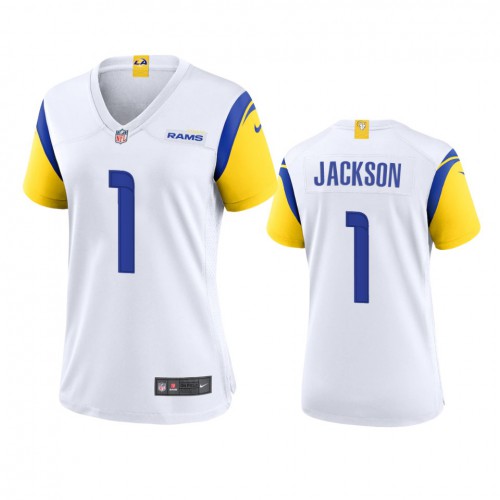 Los Angeles Los Angeles Rams #1 Desean Jackson Women's Alternate Game Jersey - White Womens cheap jerseys for sale - CheapJerseys.Shop