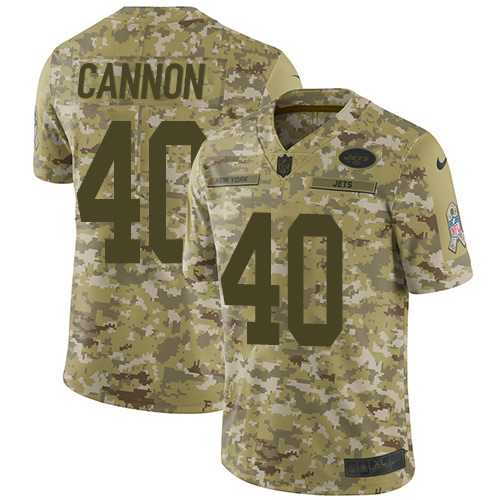 New York Jets #40 Trenton Cannon Camo Men's Stitched Limited 2018 Salute To Service Jersey Men's cheap jerseys for sale - CheapJerseys.Shop