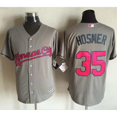 Kansas City Royals #35 Eric Hosmer Grey New Cool Base Mother's Day Stitched Jersey Men's cheap jerseys for sale - CheapJerseys.Shop