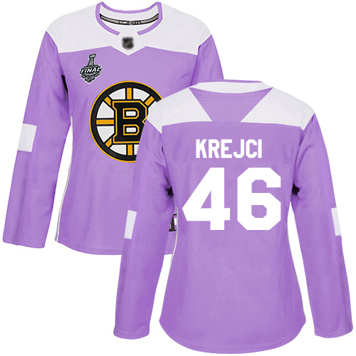 Boston Bruins #46 David Krejci Purple Authentic Fights Cancer Stanley Cup Final Bound Women's Stitched Jersey Womens cheap jerseys for sale - CheapJerseys.Shop