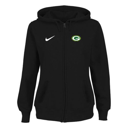 Women's Green Bay Packers Stadium Rally Full Zip Hoodie Black cheap jerseys for sale - CheapJerseys.Shop