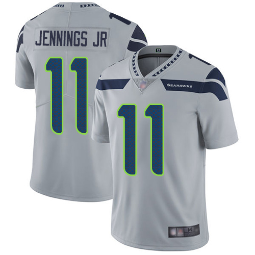 Seattle Seahawks #11 Gary Jennings Jr. Grey Alternate Men's Stitched Vapor Untouchable Limited Jersey Men's cheap jerseys for sale - CheapJerseys.Shop