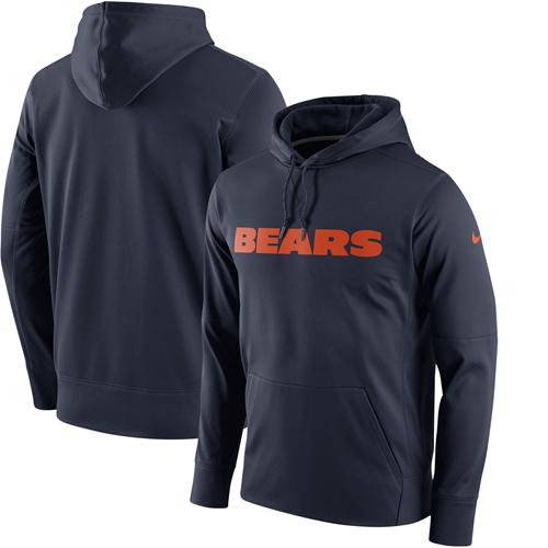 Men's Chicago Bears Navy Performance Circuit Wordmark Essential Pullover Hoodie cheap jerseys for sale - CheapJerseys.Shop