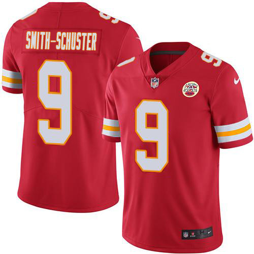 Chiefs #9 JuJu Smith-Schuster Red Team Color Youth Stitched Vapor Untouchable Limited Jersey cheap jerseys for sale - CheapJerseys.Shop