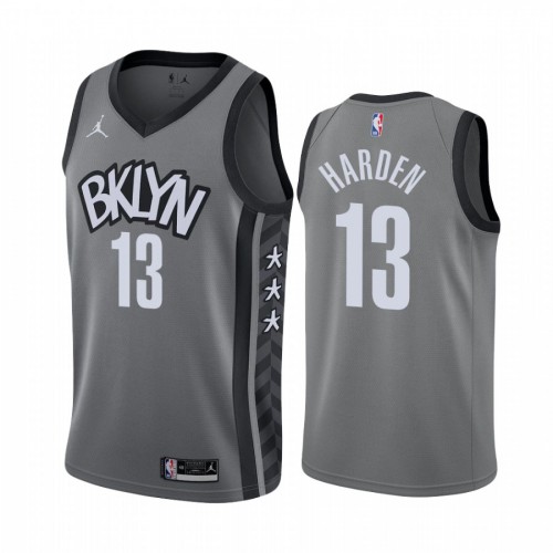 Brooklyn Nets #13 James Harden Gray Swingman Statement Edition Jersey Mens cheap jerseys for sale - CheapJerseys.Shop