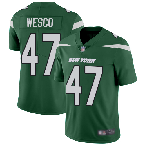 New York Jets #47 Trevon Wesco Green Team Color Men's Stitched Vapor Untouchable Limited Jersey Men's cheap jerseys for sale - CheapJerseys.Shop