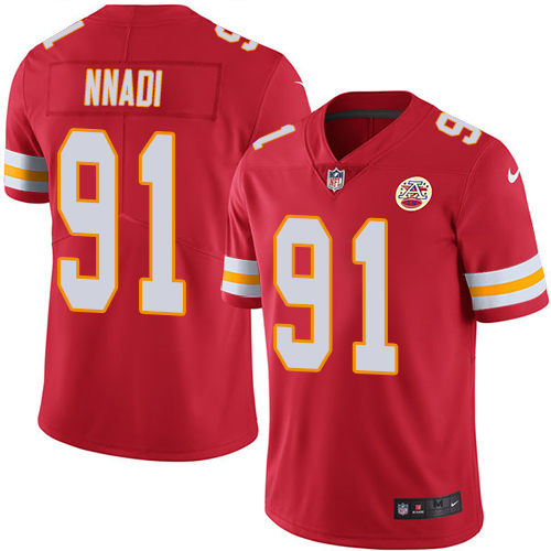 Kansas City Chiefs #91 Derrick Nnadi Red Team Color Men's Stitched Vapor Untouchable Limited Jersey Men's cheap jerseys for sale - CheapJerseys.Shop